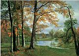 A Quiet lake by Albert Bierstadt